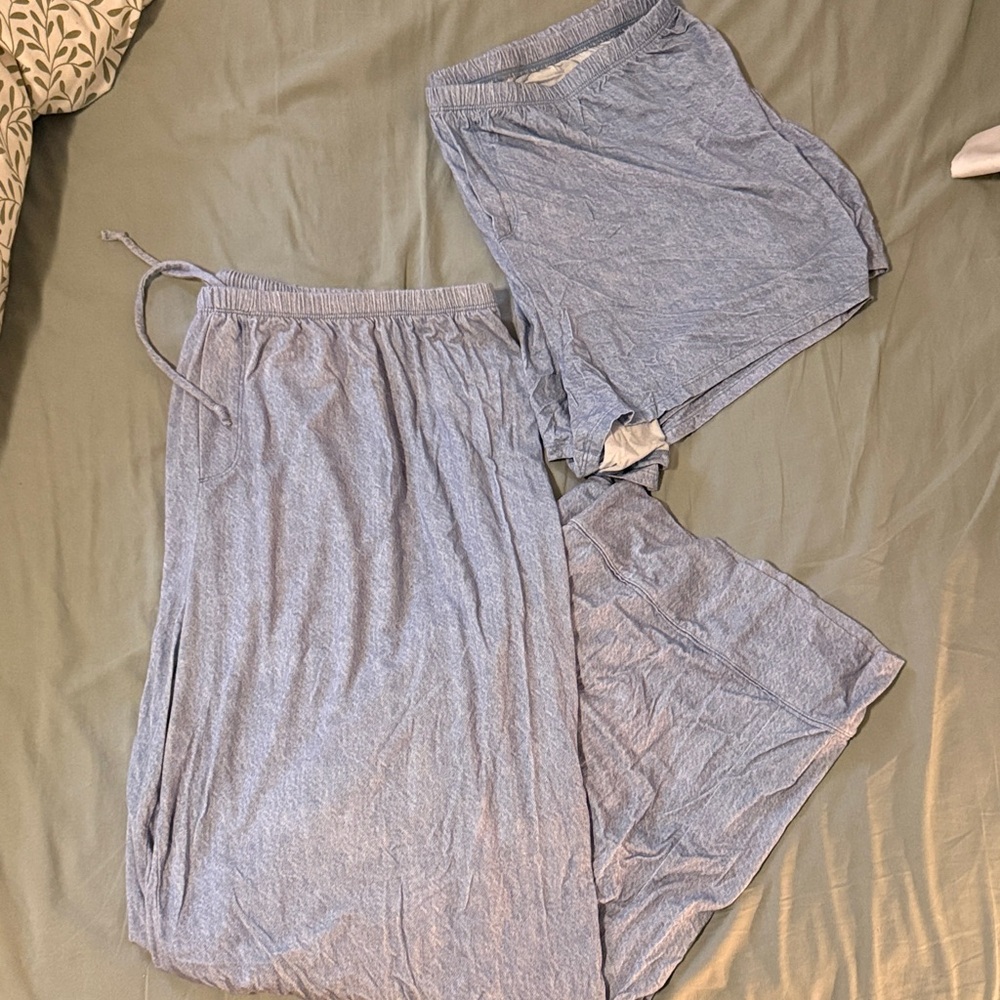 American Eagle A Match Made in Denim Pajama Pant and Short set